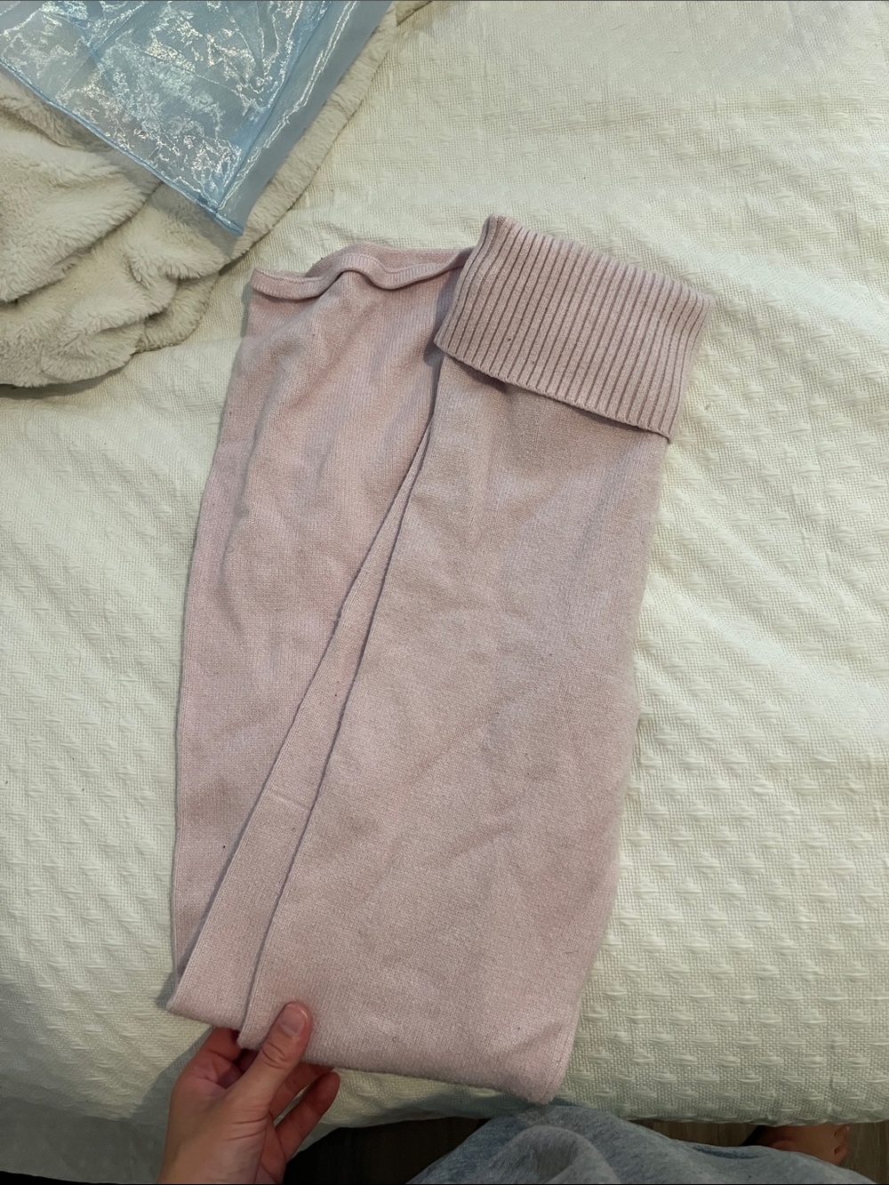 Fold over knit ballet pants